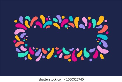 Feast vector frame Art graphics for Celebration decorate. Set of colorful frames. Element for party, masquerade and carnival design invitation, gift card, flyer, brochure, banner, badge, icon, poster