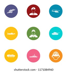 Feat icons set. Flat set of 9 feat vector icons for web isolated on white background