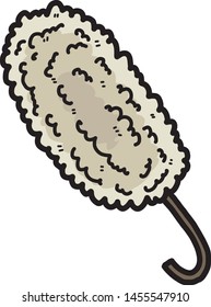 feater duster / cartoon vector and illustration, isolated on white background