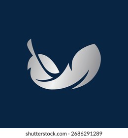 feather abstract logo modern style