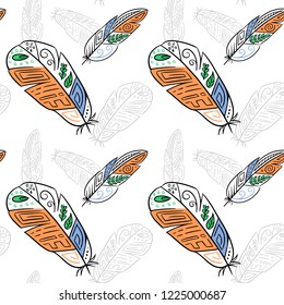 feather abstract seamless design