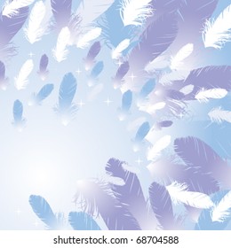 feather background blue