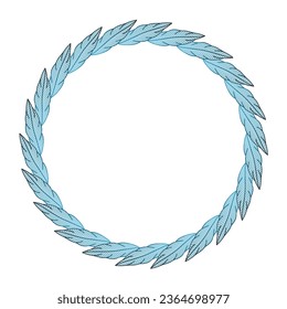 feather beautiful art drawn round frame