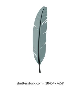 Feather of bird cartoon vector icon.Cartoon vector illustration watercolor of pen. Isolated illustration of feather of bird icon on white background.