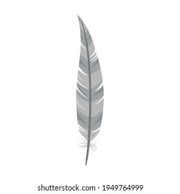 Feather of bird cartoon vector icon.Cartoon vector illustration watercolor of pen. Isolated illustration of feather of bird icon on white background.