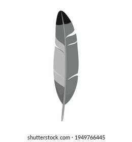 Feather of bird cartoon vector icon.Cartoon vector illustration watercolor of pen. Isolated illustration of feather of bird icon on white background.