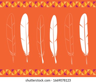 feather bird design indian vector
