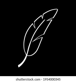 Feather of bird icon. Vector stock illustration. EPS 10