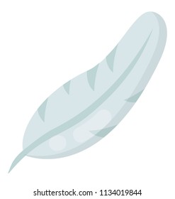 
A feather of a bird making icon for quill 
