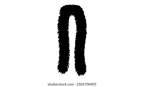 Feather Boa , black isolated silhouette