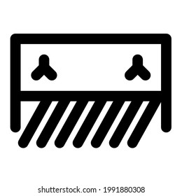 Feder-Board in Carpentry in Outline Icon
