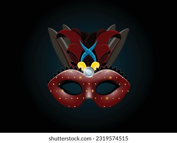 Feather carnival party mask design eps vector.