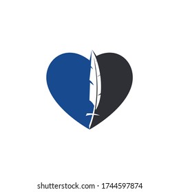 Feather christian cross logo design. Christian church logo concept.