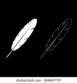 Feather color white flat style
