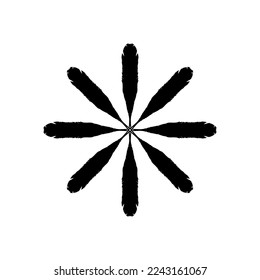 Feather Composition for Logo, Ornate, Decoration, Website, Art Illustration or Graphic Design Element. Vector Illustration