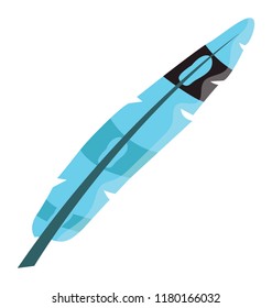 
Feather containing strips, striped feather 
