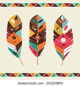 feather decoration design, vector illustration eps10 graphic 