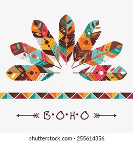 feather decoration design, vector illustration eps10 graphic 