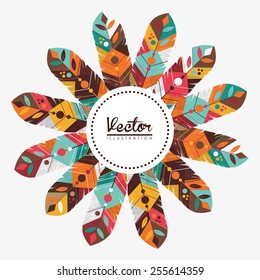 feather decoration design, vector illustration eps10 graphic 