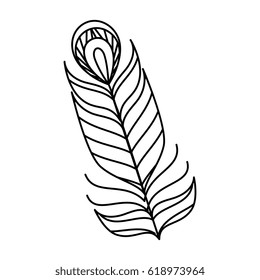 feather decorative isolated icon