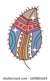 feather design, Boho style bohemic rustic decoration vintage fashion art ornament and drawn theme Vector illustration