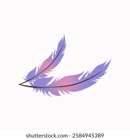 Feather design template. Vector illustration. Graphic concept for your design