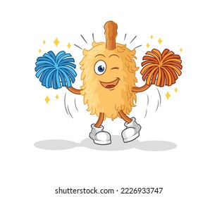 the feather duster cheerleader cartoon. cartoon mascot vector