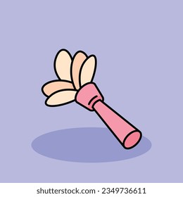 Feather Duster Free vector cartoon icon illustration. Shared Flat icon concept isolated . flat cartoon style