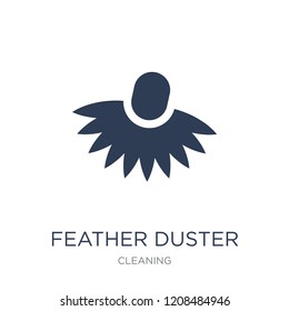 Feather duster icon. Trendy flat vector Feather duster icon on white background from Cleaning collection, vector illustration can be use for web and mobile, eps10
