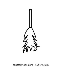  feather duster icon for web or corporate application