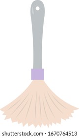 Feather duster, illustration, vector on white background.