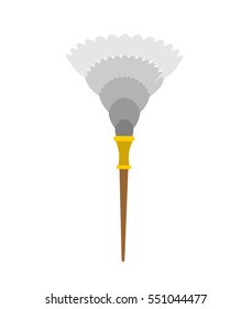 feather duster isolated. Maid accessory. dust cleaning
