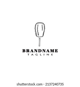 feather duster logo design template icon modern vector illustration