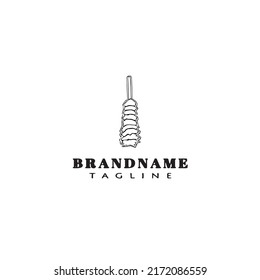feather duster logo design template icon modern vector illustration