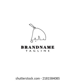 feather duster logo design template icon modern vector illustration