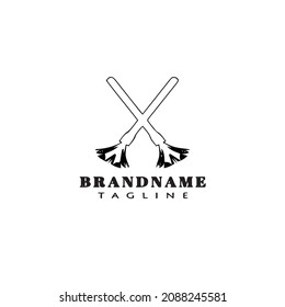 plantilla de diseño de icono del logo del duster de plumas para la ilustración de vector moderna