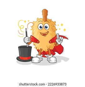 the feather duster magician illustration. character vector