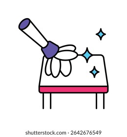 Feather Duster Vector Filled outline illustration style icon. EPS 10 file 