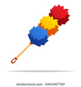 Feather duster vector isolated illustration