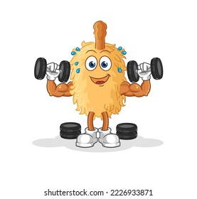 la ilustración de la formación del peso del polvo de plumas. vector de caracteres