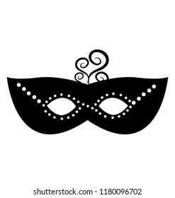 Feather Embellished Victorian Mask Glyph Icon Stock Vector (Royalty ...