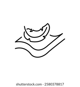 Feather filler icon. Element of raw material with description icon for mobile concept and web apps. Outline feather filler icon can be used for web and mobile