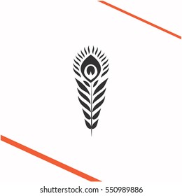 Feather Firebird vector grey icon on white background. Feather Firebird symbol stock   illustration. Business picture.