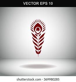 Feather Firebird vector icon.