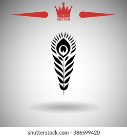 Feather Firebird vector icon.