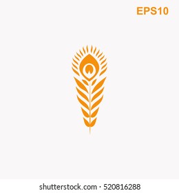 Feather Firebird vector icon
