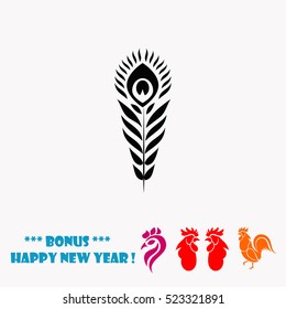 Feather Firebird vector icon