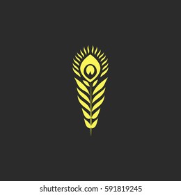 Feather Firebird vector  icon.