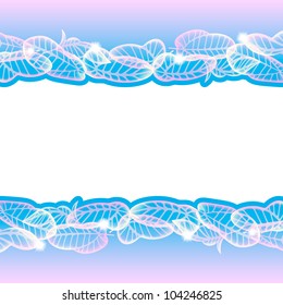 Feather flamy blue circle background. Vector illustration