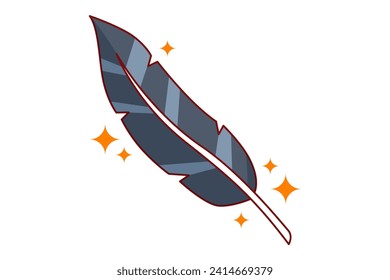 Feather Flat Fortune Sticker Design